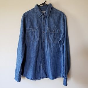 CONVERSE One Star Long Sleeve Denim Shirt Size L